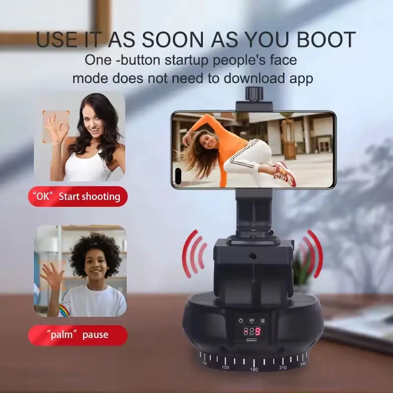 MagicLine 2-axis AI Smart Face Tracking 360 Degree Panoramic Head