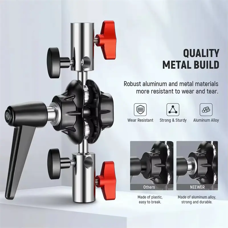 MagicLine Heavy Duty Light Stand Head Adapter Double Ball Joint Adapter