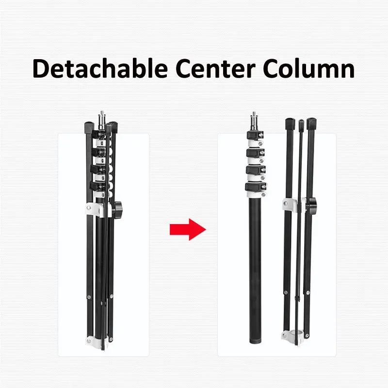 MagicLine Reversible Light Stand with Detachable Center Column (5-section center column)