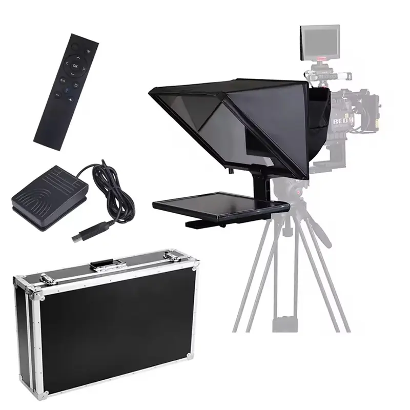 MagicLine Large Teleprompter System X22 Video Broadcast Prompter Audio Tv 22 Inch Full Hd Monitor For Interview Studio