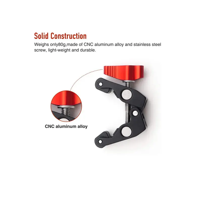 MagicLine Crab Pliers Clip Super Clamp with 1/4″ and 3/8″ Screw Hole