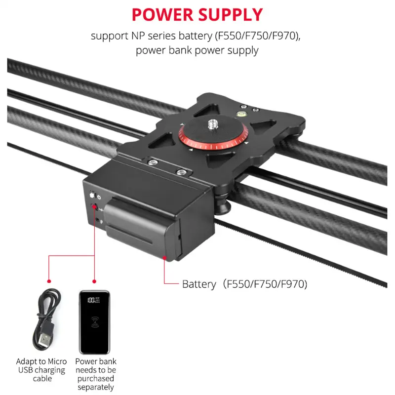 MagicLine Motorized Camera Slider Wireless Control Carbon Fiber Track Rail 60 cm/80cm/100cm
