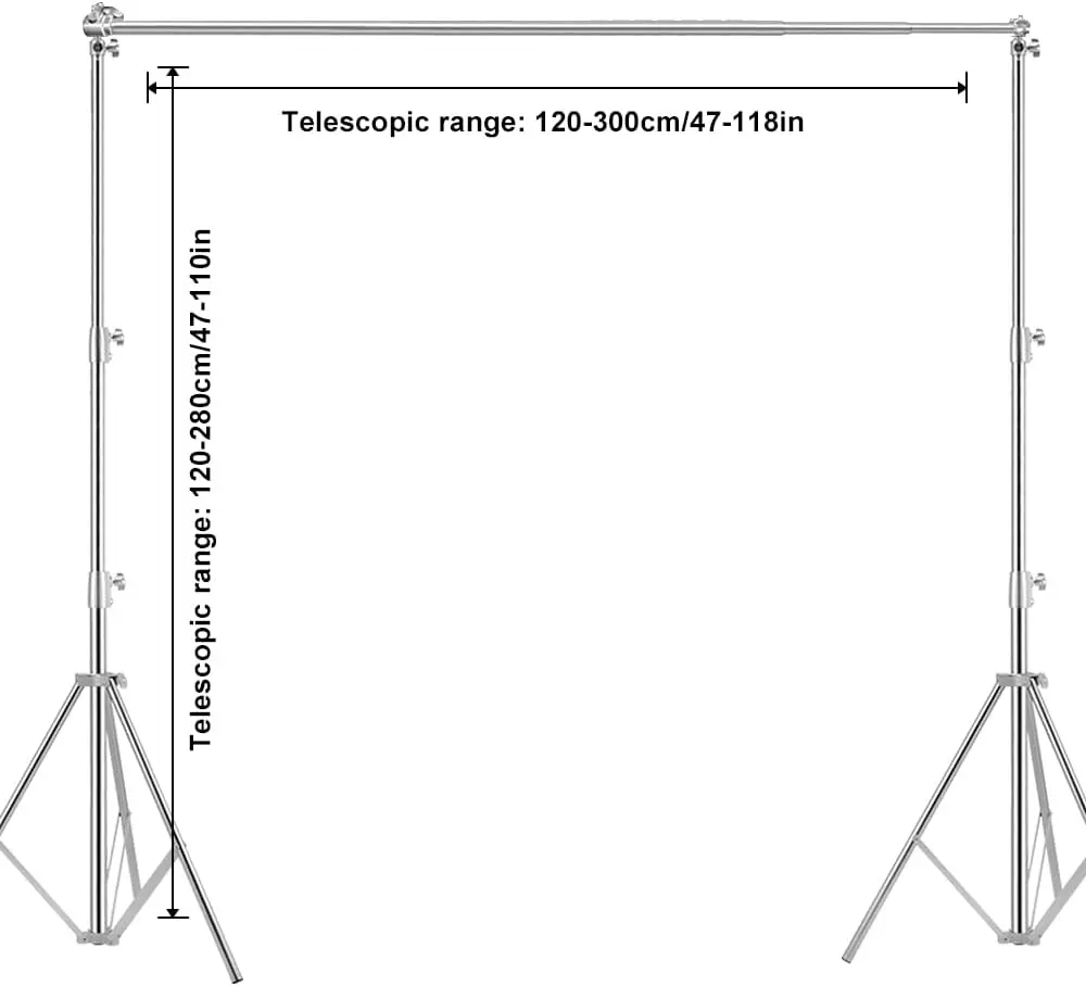 MagicLine Stainless Steel Backdrop Stand 9.5ftx10ft Photo Stand