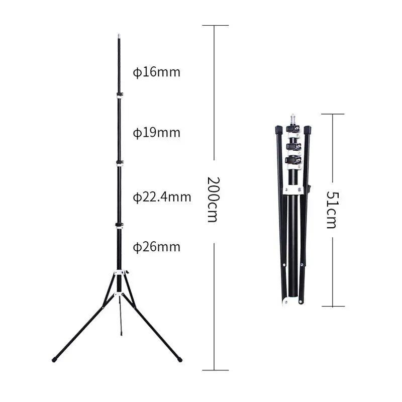 MagicLine Reversible Light Stand with Detachable Center Column (4-section center column)